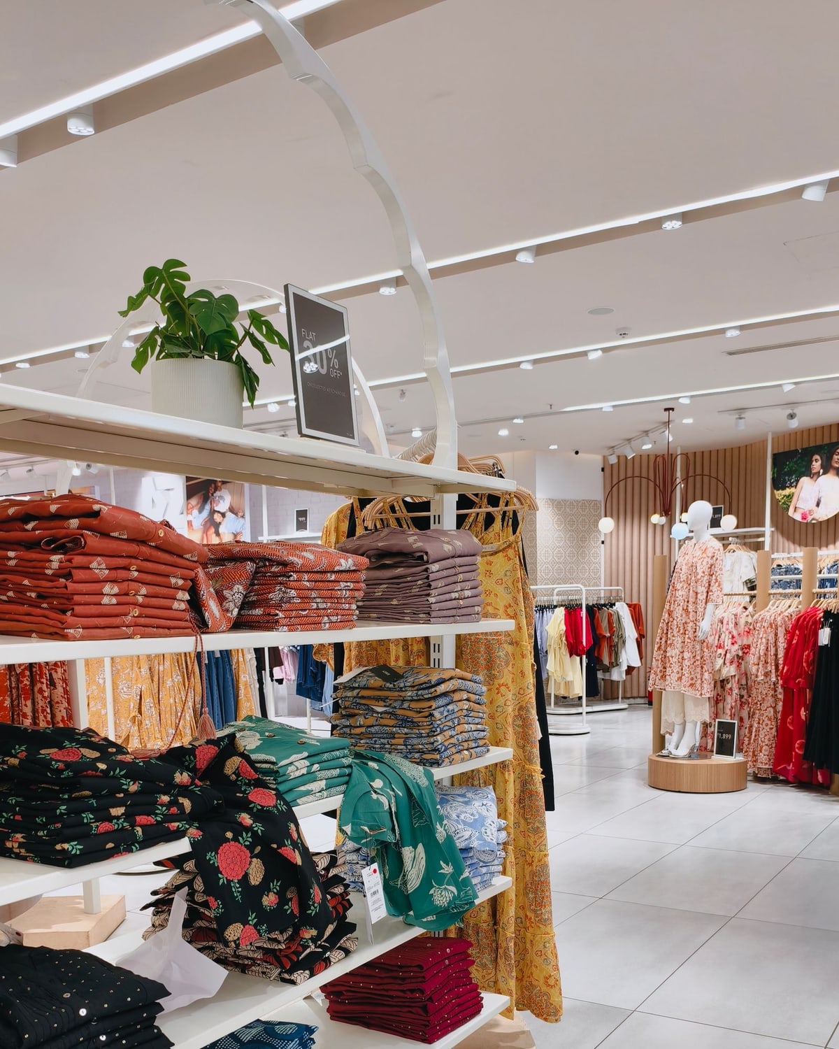Women's clothing hanging in a thoughtful wardrobe