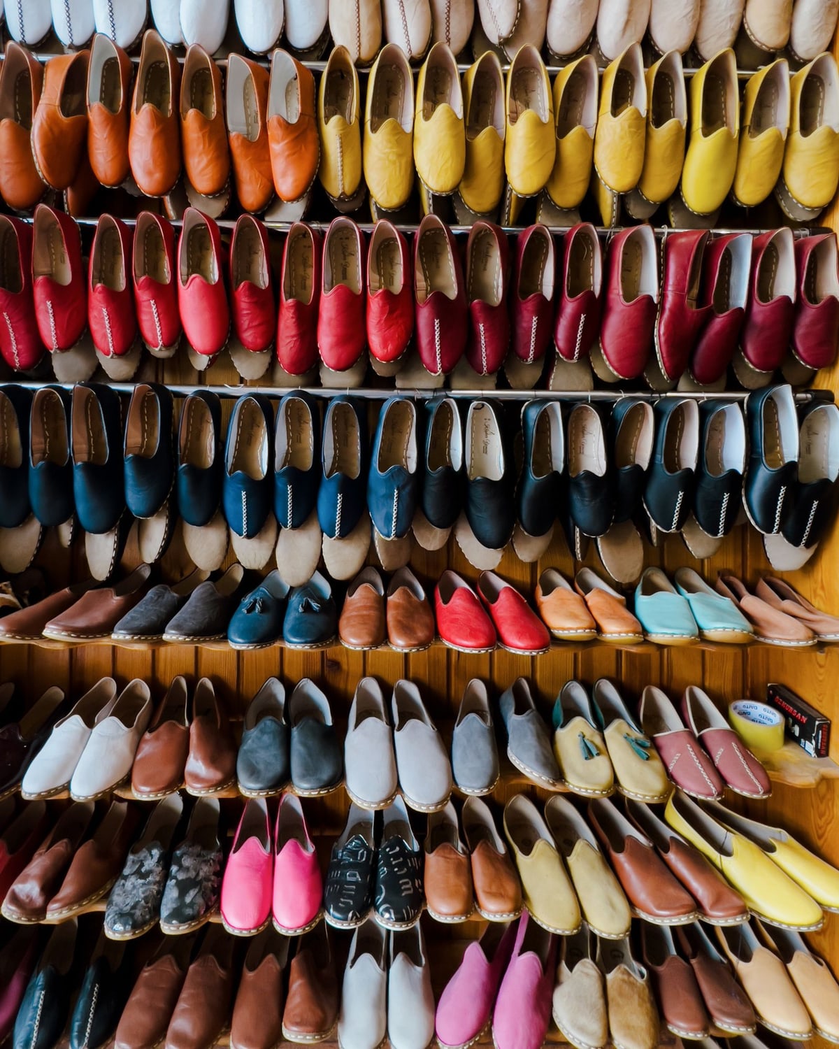 Women's shoes arranged in a polished setting