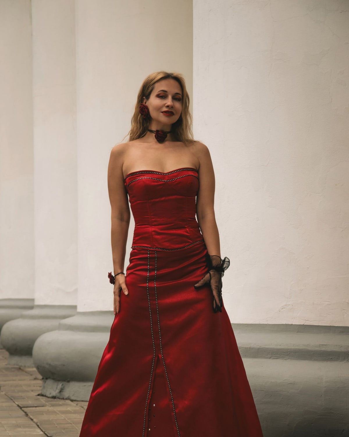 Woman in a polished outfit for a special occasion